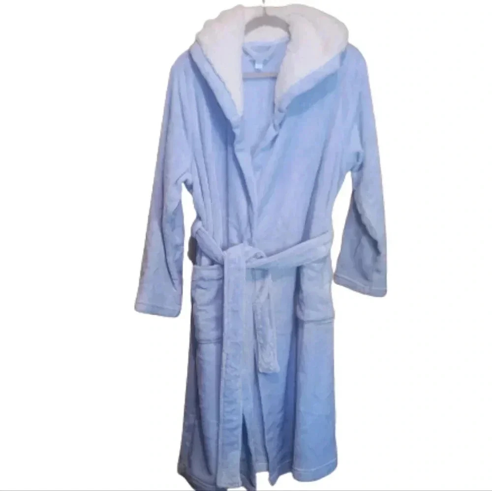 Sonoma Light blue hooded bath robe